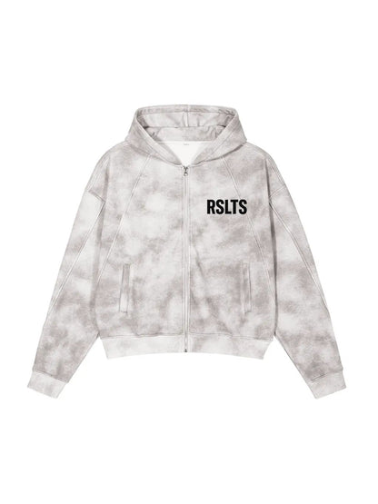 RSLTS Weighted Washed Fleece Zip Hoodie
